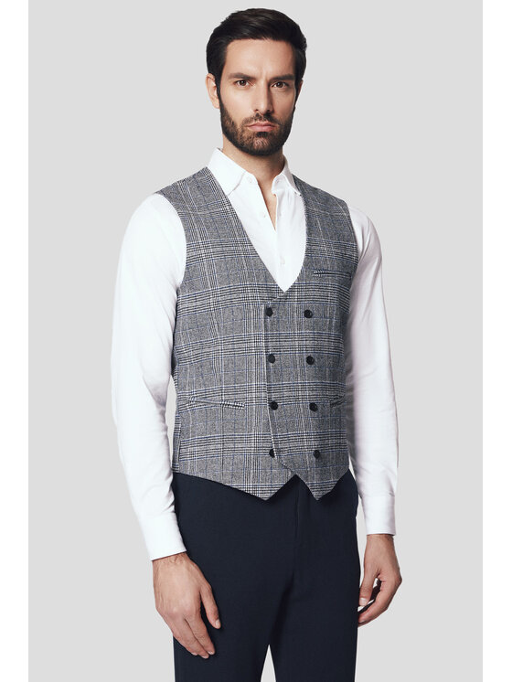 Lancerto Lancerto Kamizelka Grosseto KA131224000012 Szary Slim Fit