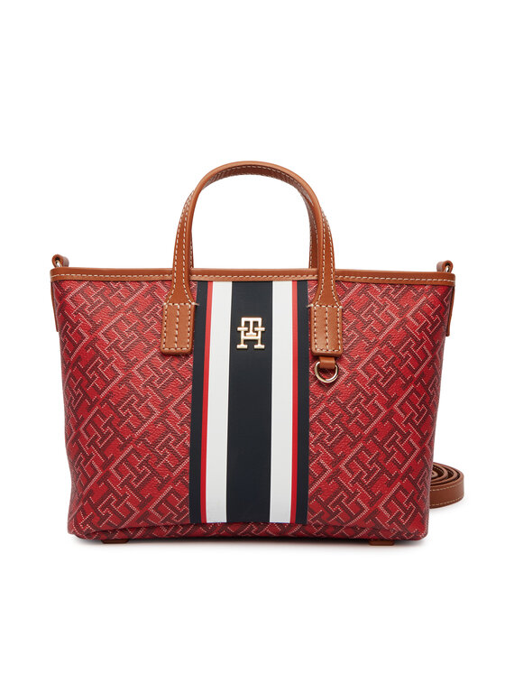Tommy Hilfiger Tommy Hilfiger Kabelka Th Monoplay Mini Tote Stripe Le AW0AW18389 Červená