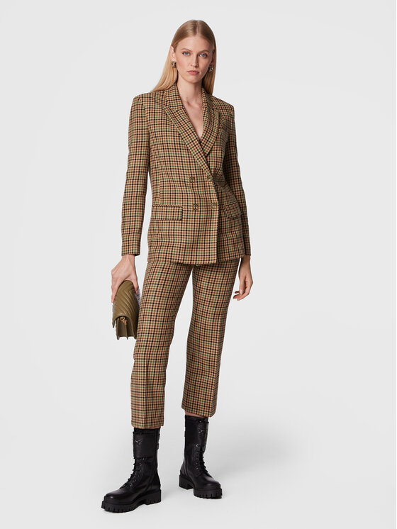PINKO Pinko Kalhoty z materiálu Gaio 1G1835 A07Q Béžová Slim Fit