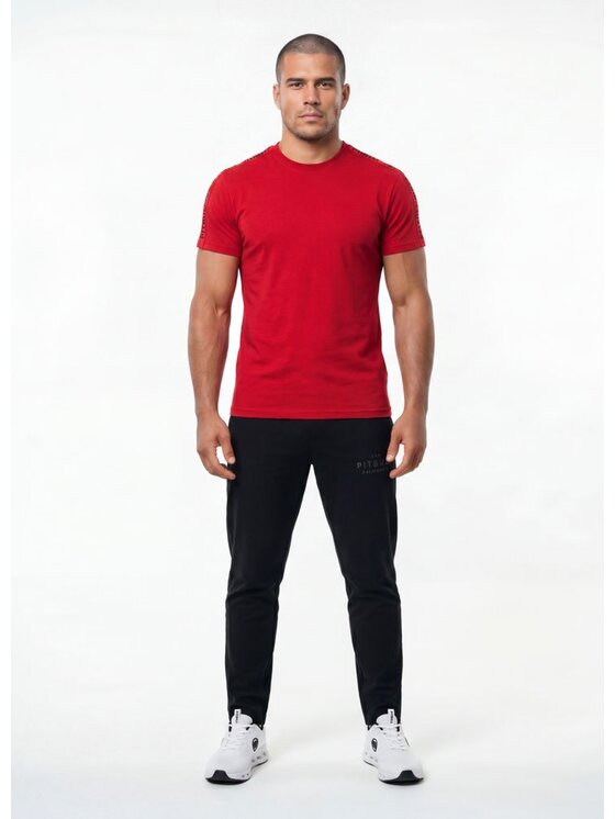 PITBULL PITBULL T-Shirt TAPE Czerwony Regular Fit