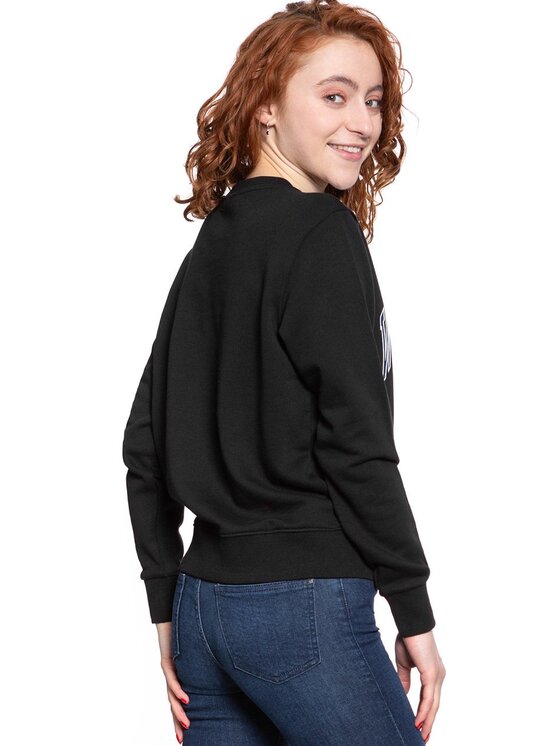 Wrangler Wrangler Bluza REGULAR SWEAT Czarny Regular Fit