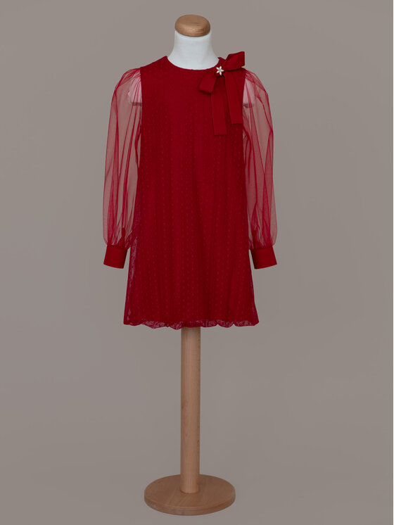 SLY SLY Sukienka 3W-06 Czerwony Comfortable Fit