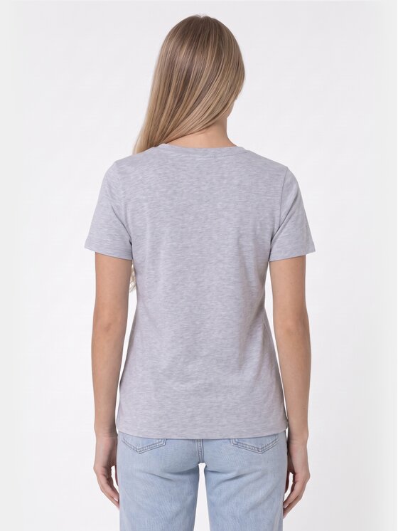 BASICLO BASICLO T-Shirt BSL-005-20 Szary Regular Fit