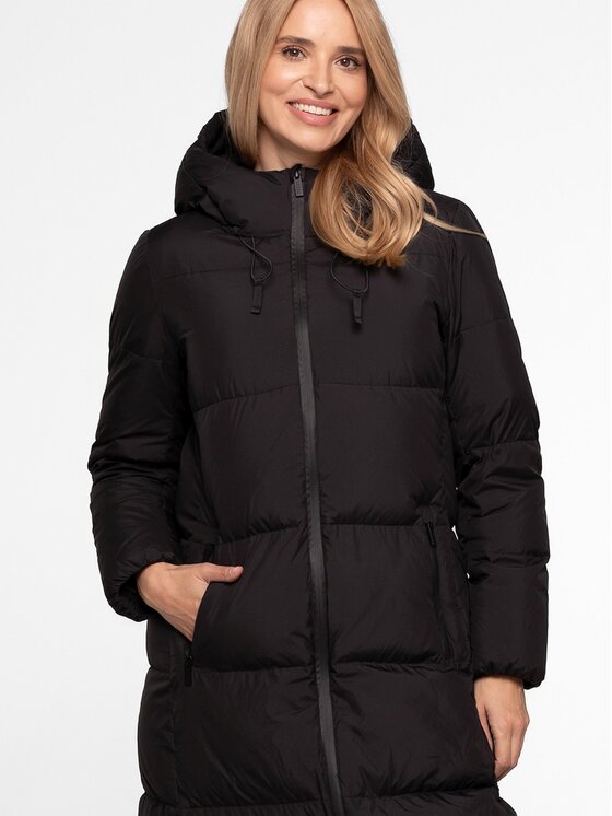Perso Perso Dámska bunda BLH250869FX Čierna Regular Fit