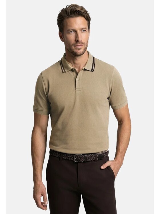 Pako Lorente Pako Lorente Polo P26WF-TX-004 Beżowy Regular Fit