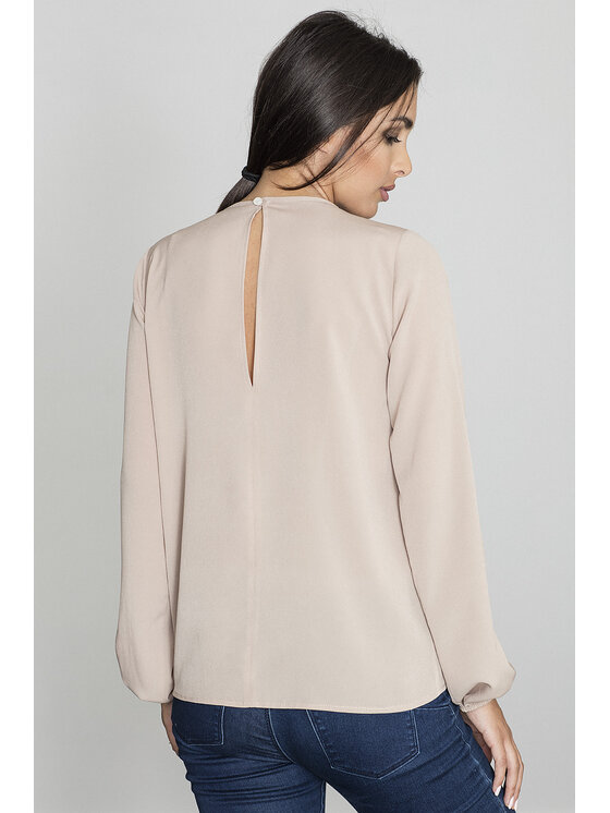 FIGL FIGLFIGL Blusa M549 Beige Regular Fit