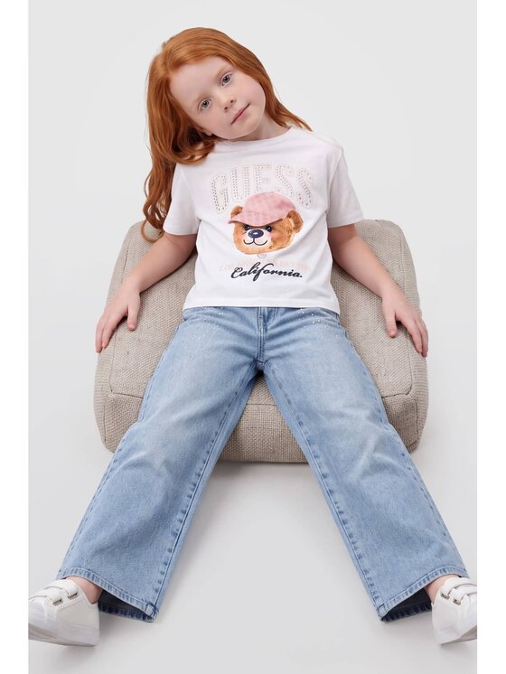 Guess Kids Guess Kids Tank top 184848 Biały Classic Fit