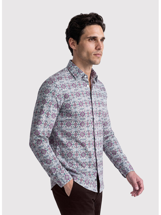 Pako Lorente Pako Lorente Koszula P26WF-1X-008 Bordowy Slim Fit