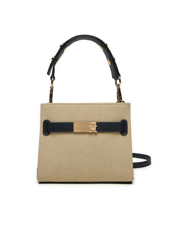 Geantă Tommy Hilfiger Th Heritage Mini AW0AW17381 Bej