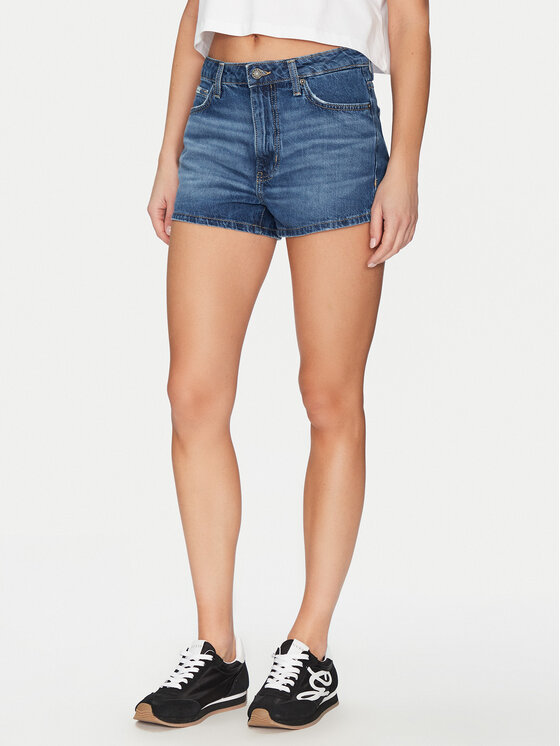 Guess Guess Pantaloni scurți de blugi W5GD0Y D5O11 Bleumarin Regular Fit