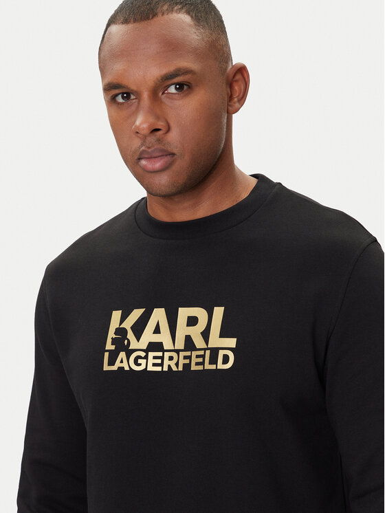 KARL LAGERFELD KARL LAGERFELD Majica dugih rukava 705091 554917 Crna Regular Fit
