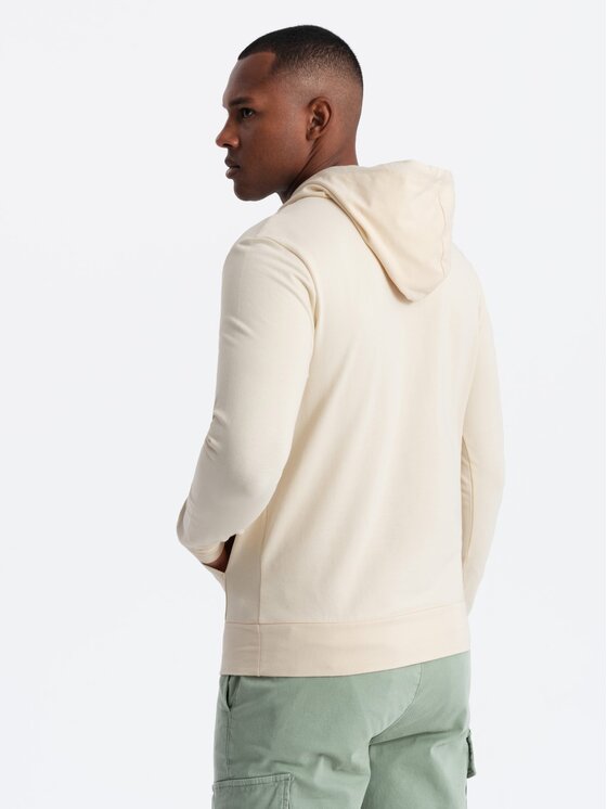 Ombre Ombre Mikina OM-SSNZ-0162 Bílá Regular Fit