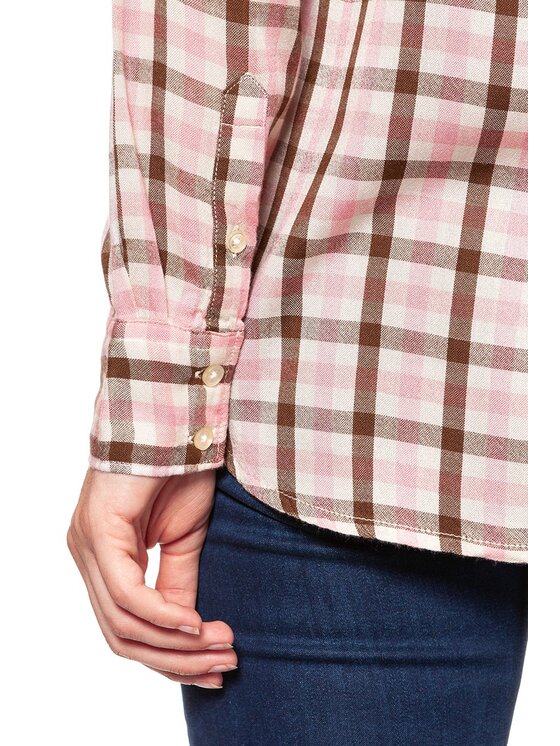 Wrangler Wrangler Koszula 1 PKT SHIRT Różowy Regular Fit