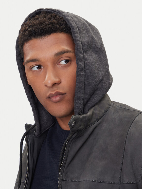 Milestone Milestone Lederjacke MSRenaldo 531006 60725 Grau Regular Fit