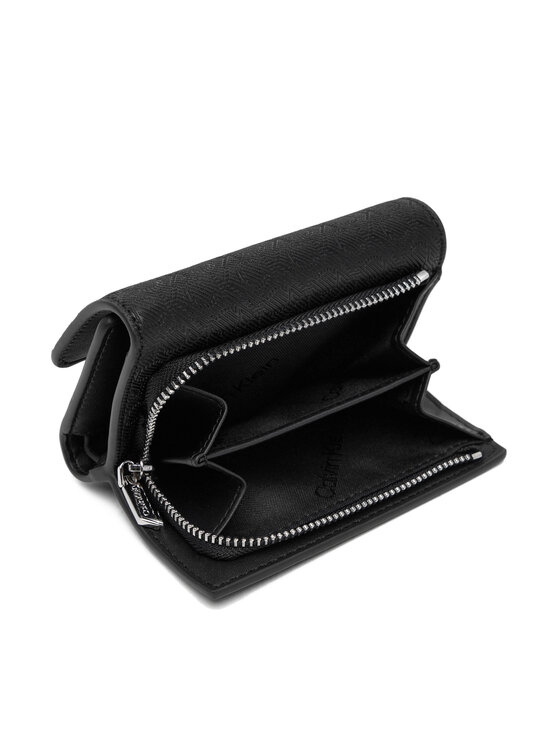 Calvin Klein Calvin Klein Majhna ženska denarnica Ck Must Small Trifold_Mono K60K612939 Črna