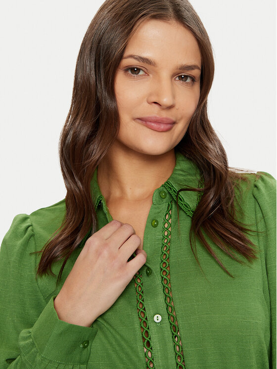 Vila Vila Camicia Carmena 14102290 Verde Regular Fit
