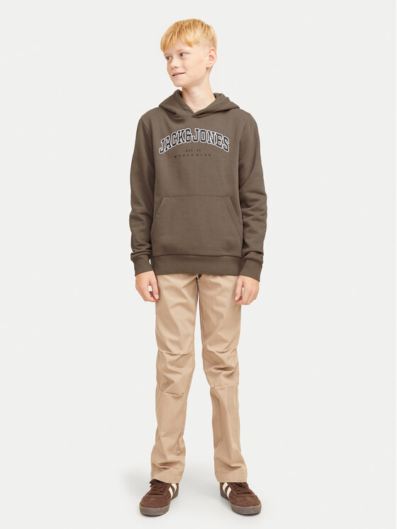 Jack&Jones Junior Jack&Jones Junior Majica dugih rukava Caleb 12259564 Smeđa Relaxed Fit