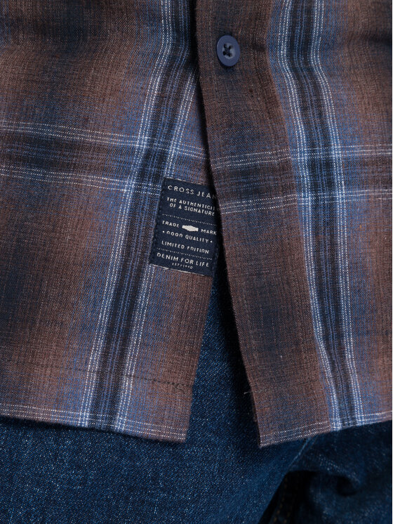 Cross Jeans Cross Jeans Koszula 35491-245 Brązowy Regular Fit