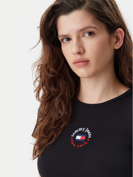 Tommy Jeans Tommy Jeans Každodenní šaty DW0DW20384 Černá Slim Fit
