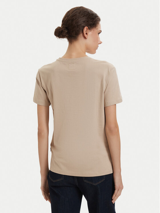 Beverly Hills Polo Club Beverly Hills Polo Club T-shirt P-SS26W-TS085 Bež Regular Fit