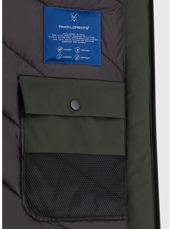 Pako Lorente Pako Lorente Kurtka puchowa P24WF-5X-009 Zielony Classic Fit
