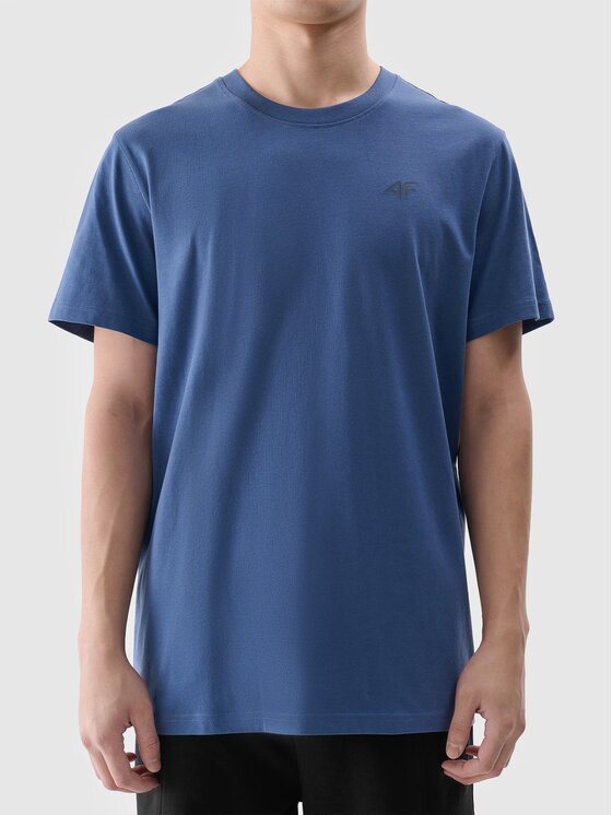 4F 4F Tričko 4FWMM00TTSHM2256-32S Tmavomodrá Regular Fit