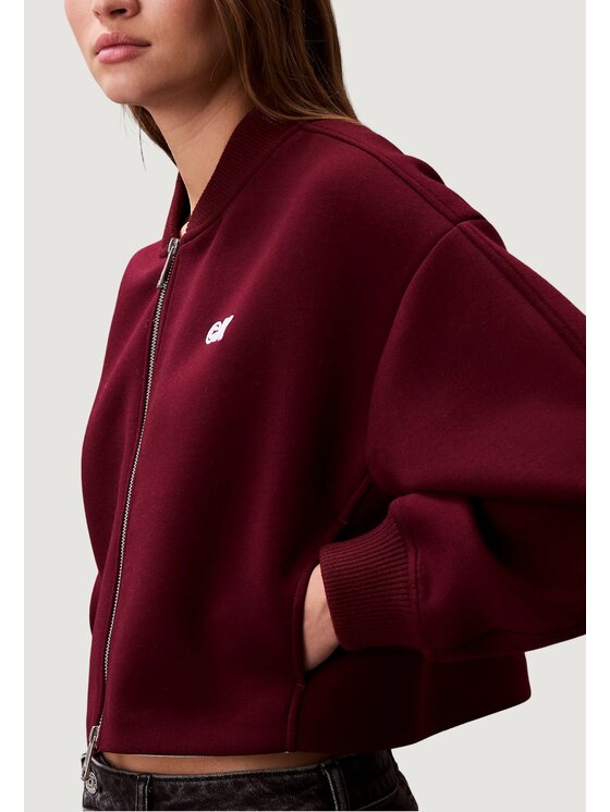 Calvin Klein Jeans Calvin Klein Jeans Giacca di pelle A- OVERSIZED SCUBA Z Bordeaux Over Fit