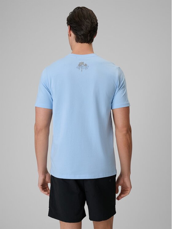 4F 4F T-Shirt 4FRSS26TTSHM4298-34S Niebieski Regular Fit