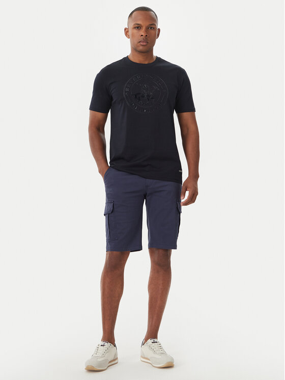 Beverly Hills Polo Club Beverly Hills Polo Club Szorty materiałowe P-SS26M-B476381 Niebieski Regular Fit