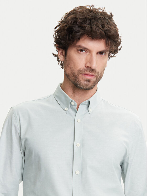 Lindbergh Lindbergh Košile 30-203174 Zelená Slim Fit
