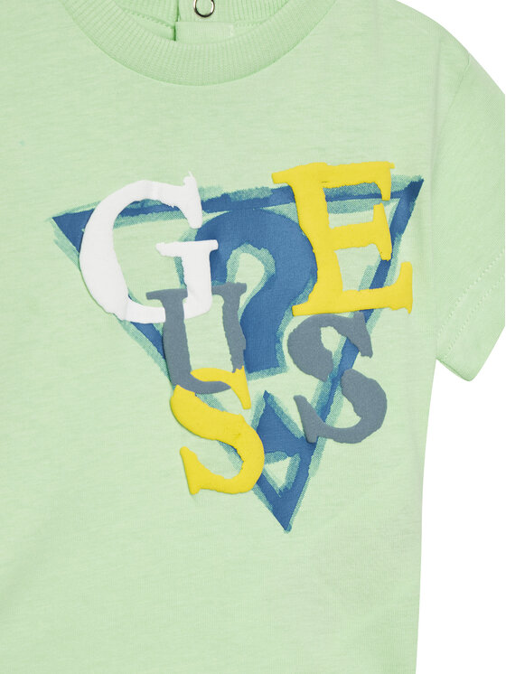 Guess Guess T-Shirt I5GI01 K8HM4 Zielony Regular Fit