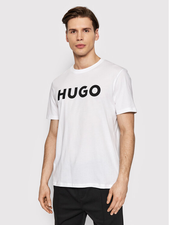 Hugo T-krekls Dulivio 50467556 Balts Regular Fit