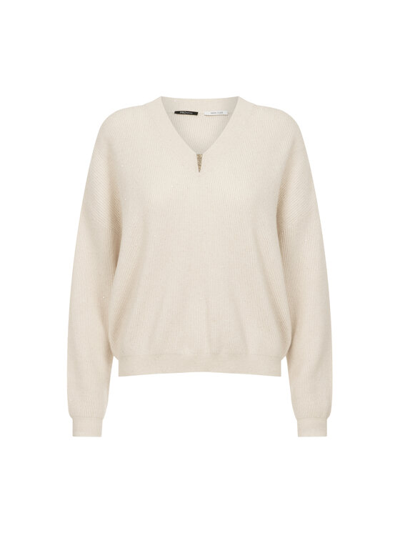 Deni Cler Milano Deni Cler Milano Sweter T-DC-S456-F5-90-12-1 Beżowy Regular Fit