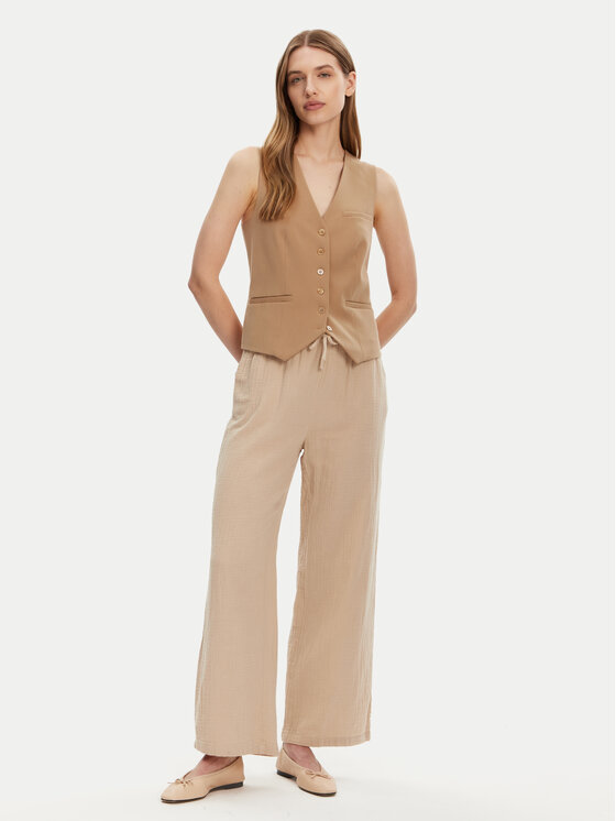 ONLY ONLY Úpletové kalhoty Thyra 15296375 Béžová Comfort Fit