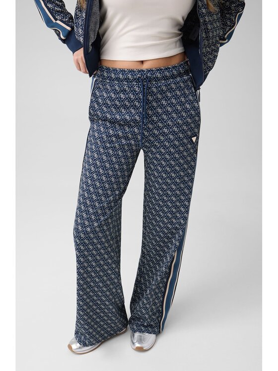 Guess Guess Kalhoty z materiálu 183095 Modrá Slim Fit