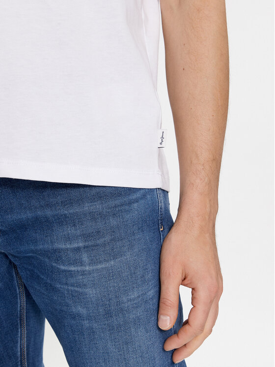 Pepe Jeans Pepe Jeans T-krekls Clement PM509220 Balts Regular Fit