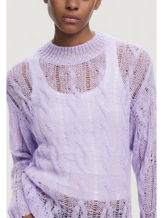 Desigual Desigual Sweter JERS_HELSINKI Fioletowy Casual Fit