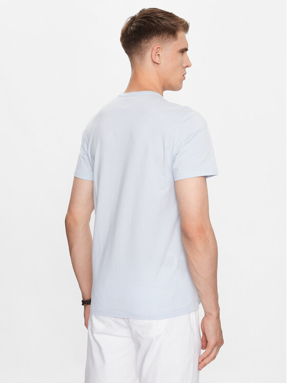 Guess Guess T-Shirt M2BP47 K7HD0 Světle modrá Slim Fit