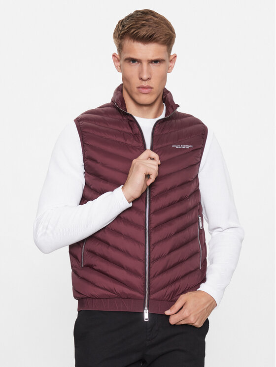 Armani Exchange Telovnik 8NZQ52 ZNW3Z 44AL Bordo rdeča Regular Fit