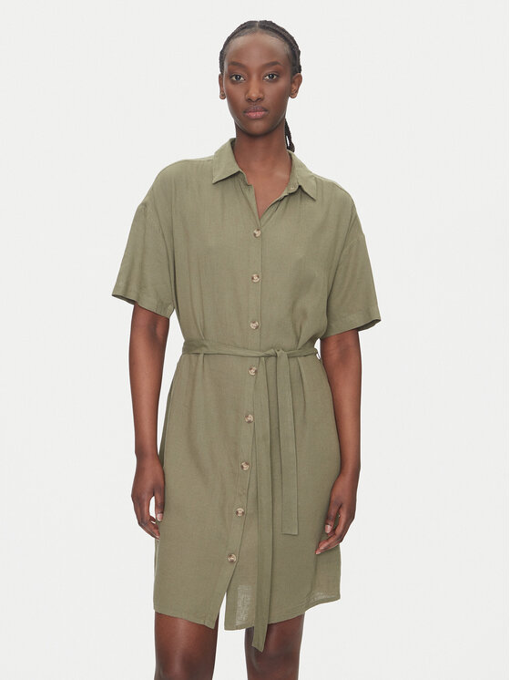 Vero Moda Vero Moda Košilové šaty Thea 10333791 Zelená Loose Fit