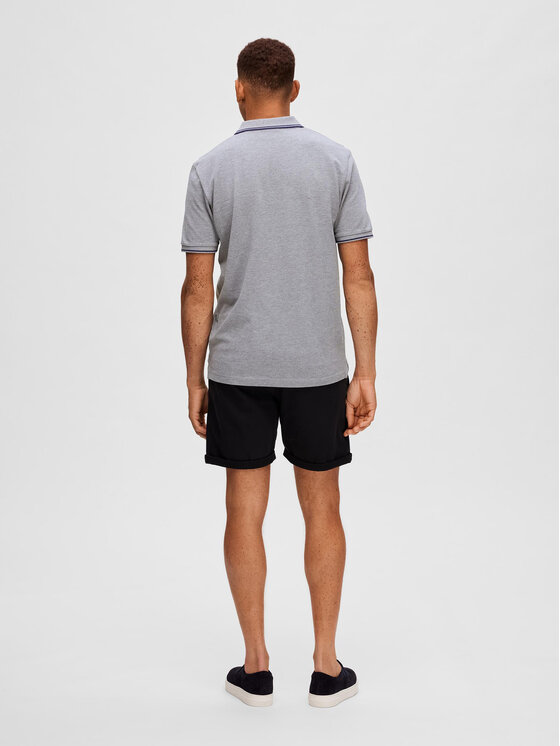Selected Homme Selected Homme Polo 16087840 Szary Regular Fit