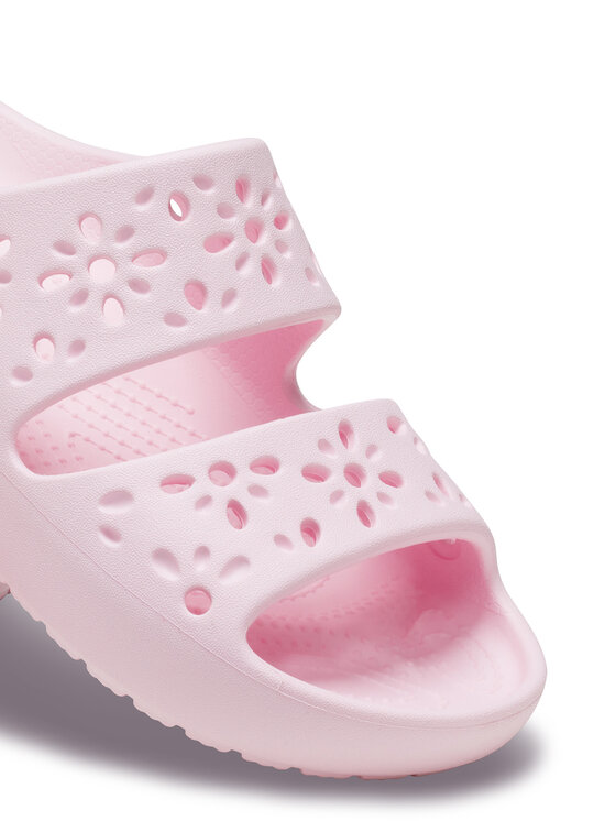 Crocs Crocs Papucs Classic Floral Cutout Sandal 210966 Rózsaszín