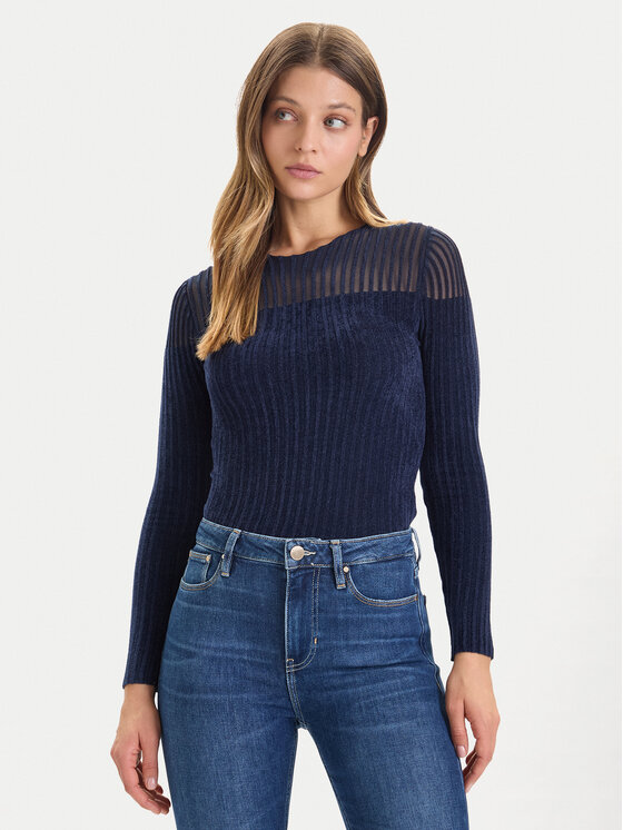 Guess Guess Pullover W5BR62 Z0890 Dunkelblau Slim Fit