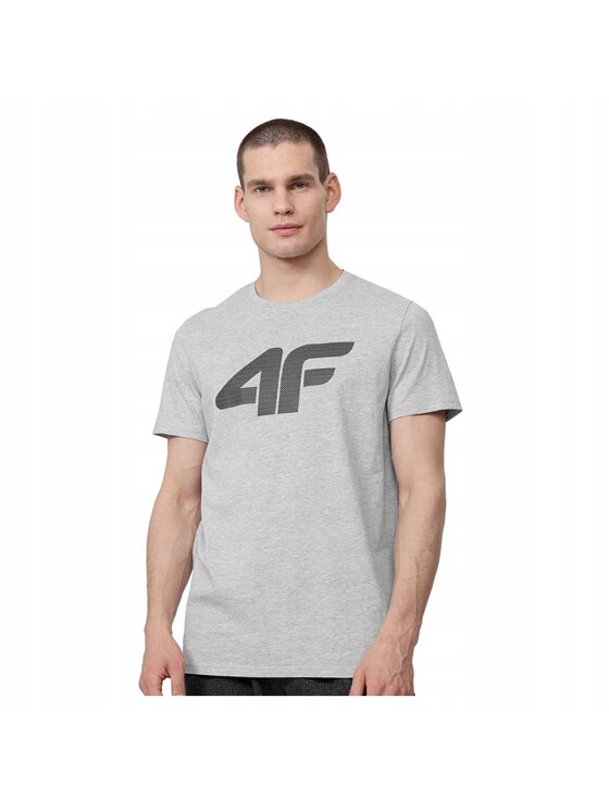 4F 4F T-Shirt TTHSM537 Szary Comfortable Fit
