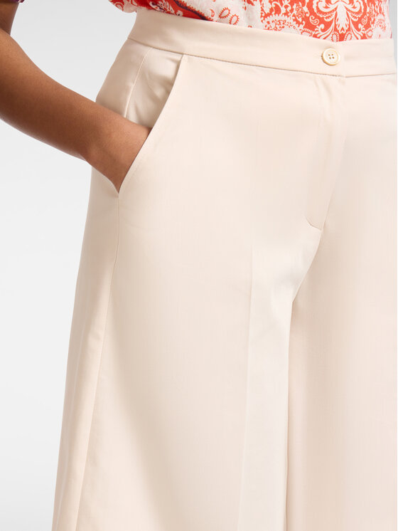 Elena Mirò Elena Mirò Pantaloni di tessuto P097P000444N002 Crema Regular Fit