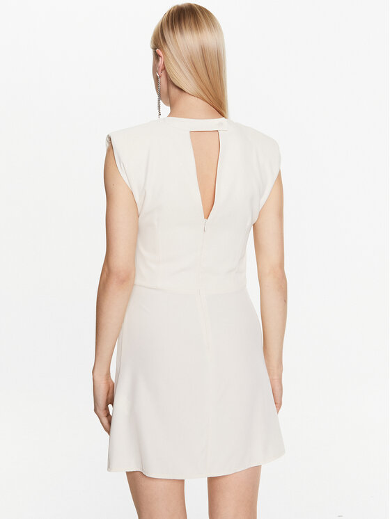 Kontatto Kontatto Coctailkleid NO1006 Écru Slim Fit