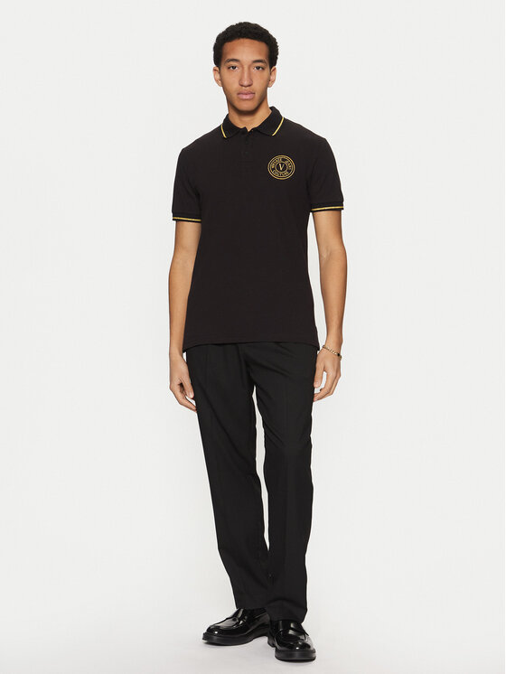 Versace Jeans Couture Versace Jeans Couture Polo majica 78GAGT00 Črna Regular Fit