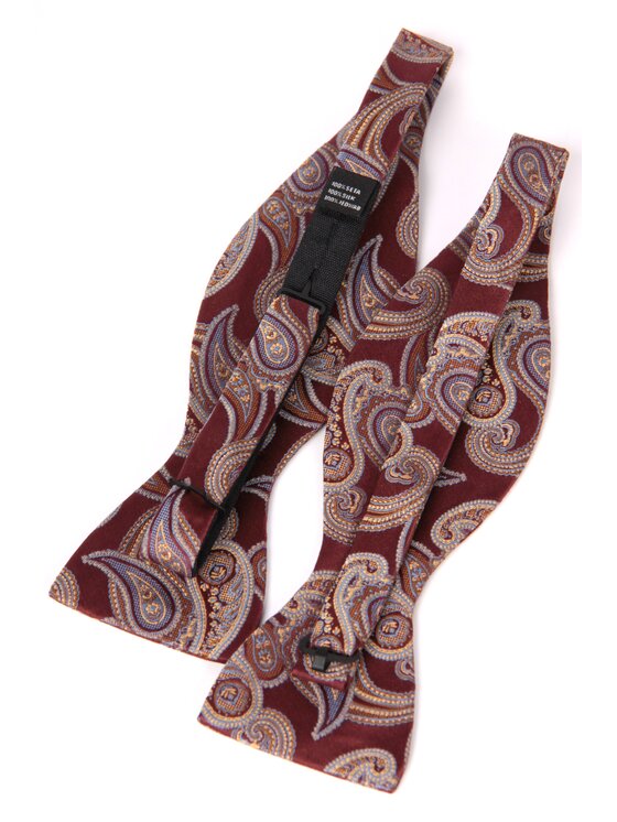 ELSNER ELSNER Παπιγιόν BUTTERFLY Z JEDWABNEGO ŻAKARDU A6042 Μπορντό