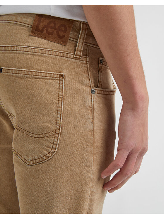 Lee Lee Jeansy LUKE Beżowy Slim Fit