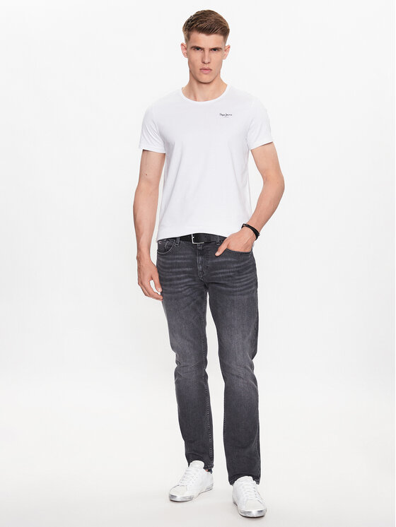 Pepe Jeans Pepe Jeans Set 2 tricouri Pepe Tshirt 2P PMU10976 Alb Regular Fit